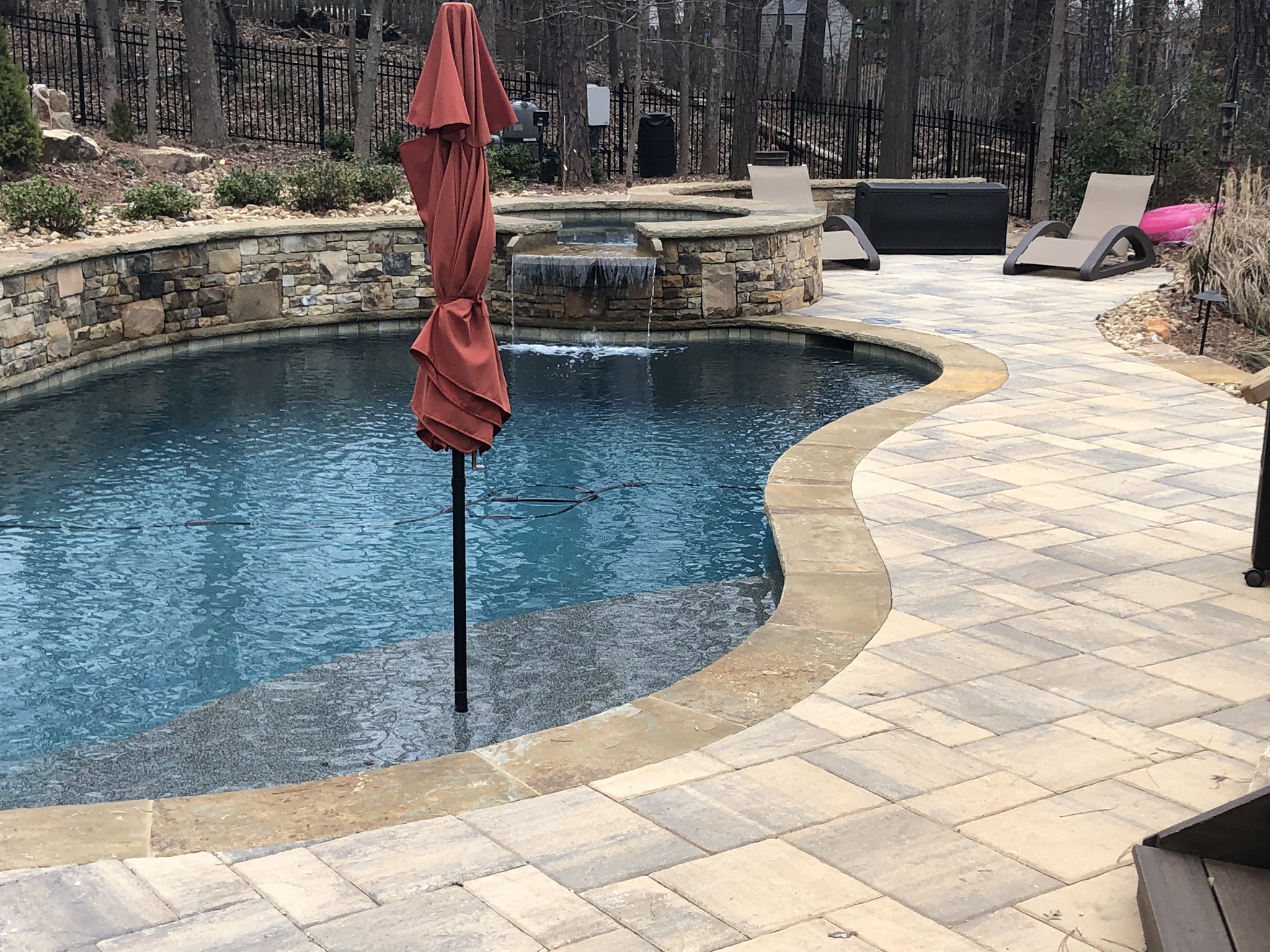 Pool Waterfall Feature
